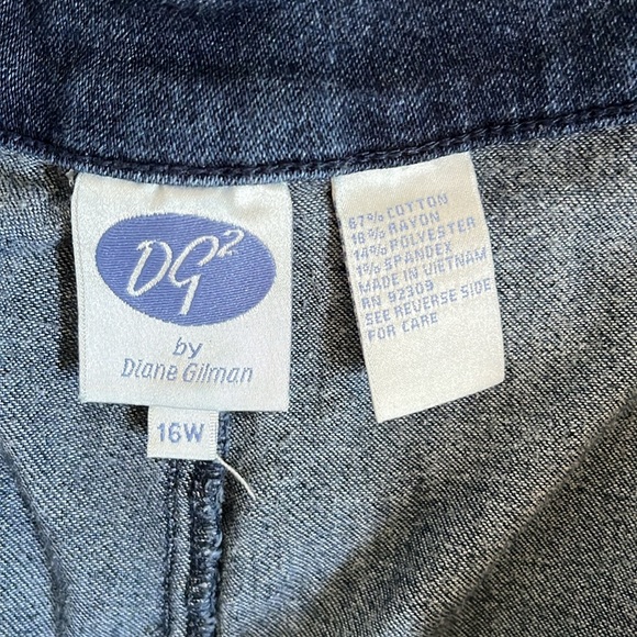 DG2 Stretch Indigo Bermuda Jean Sorts 16W - Picture 5 of 6